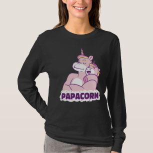 Unicorn Daddy And Baby Dad Papa Children Father Fa T-Shirt