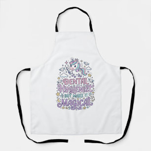 Unicorn Dental Hygienist but Make It Magical Cute Apron