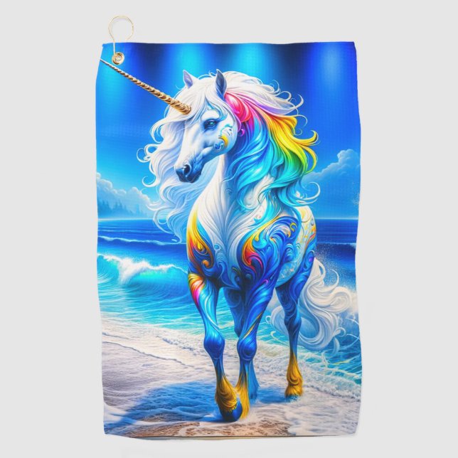 Unicorn Design Golf Towel (Front)