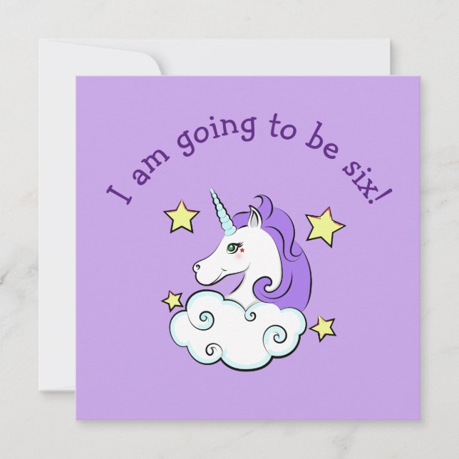 Unicorn Design Invitation (Front)