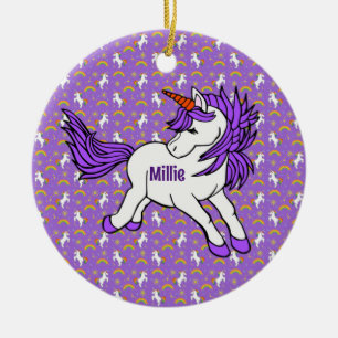 Unicorn Design ornement céramique