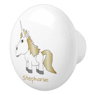 Unicorn Design Personalised Ceramic Knob