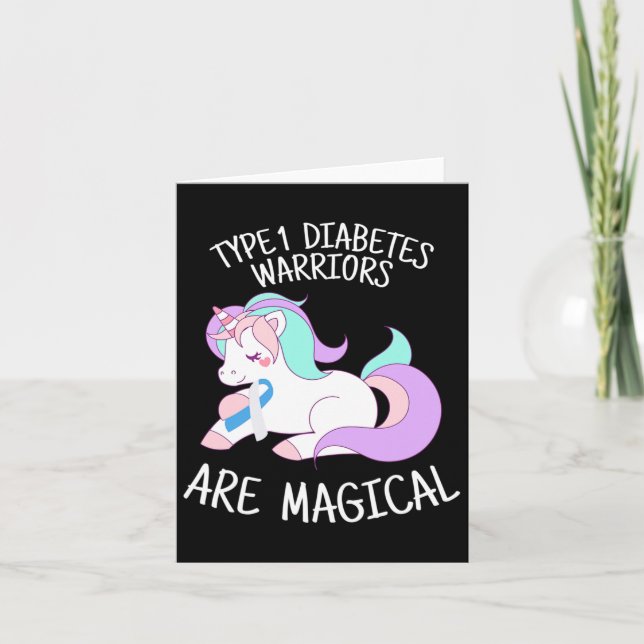Unicorn Diabetes Warrior Gift  Card (Front)
