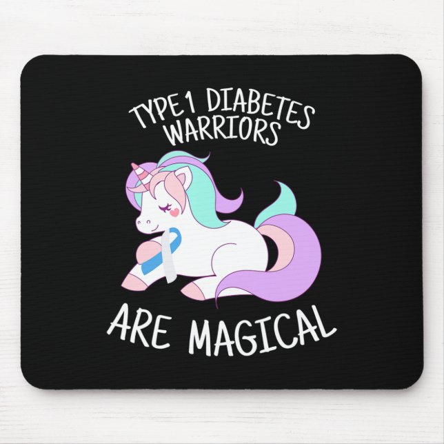 Unicorn Diabetes Warrior Gift  Mouse Pad (Front)