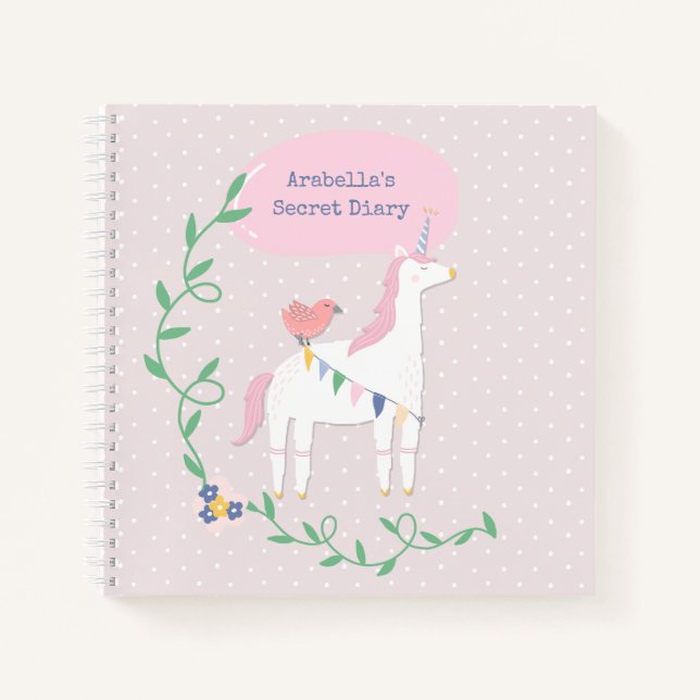 Unicorn Diary Notebook (Front)