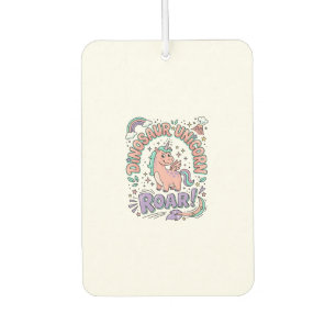 Unicorn Dinosaur Unicorn Roar Retro Style T-Shirt  Air Freshener