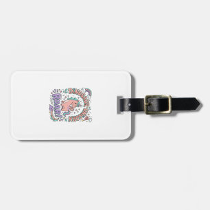 Unicorn Dinosaur Unicorn Roar Retro Style T-Shirt  Luggage Tag