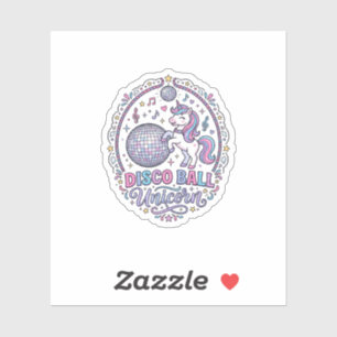 Unicorn Disco Ball Unicorn Playful Print on Demand