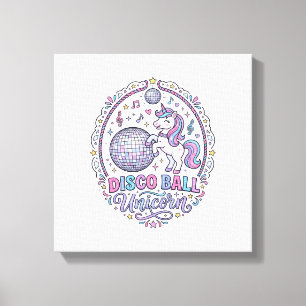 Unicorn Disco Ball Unicorn Playful Print on Demand