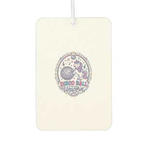 Unicorn Disco Ball Unicorn Playful Print on Demand Air Freshener