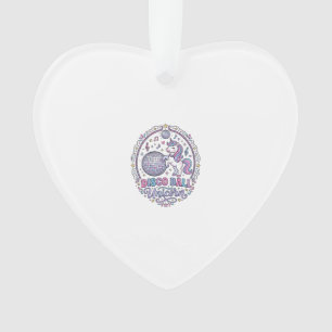 Unicorn Disco Ball Unicorn Playful Print on Demand Ornament