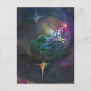 Unicorn Disco*** Postcard