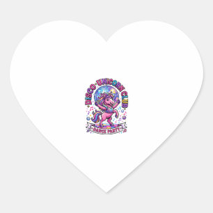 Unicorn Disco Unicorn Club Commercial Shirt Graphi Heart Sticker