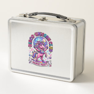 Unicorn Disco Unicorn Club Commercial Shirt Graphi Metal Lunch Box