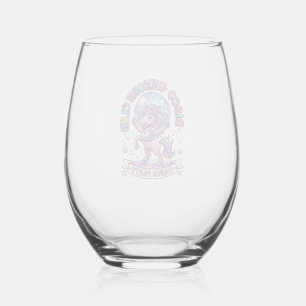 Unicorn Disco Unicorn Club Commercial Shirt Graphi Stemless Wine Glass