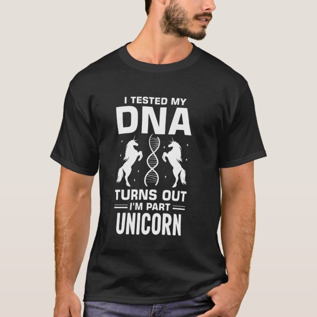 Unicorn Dna Test Genetic Testing Crispr Microbiolo T-Shirt (Front)