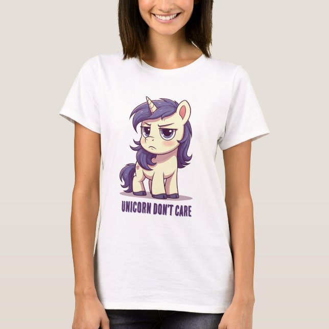 Unicorn Don't Care T-shirt (Front)
