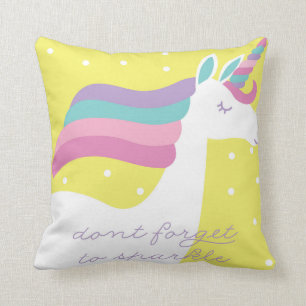 Unicorn Don't Forget to Sparkle Playroom Pillow