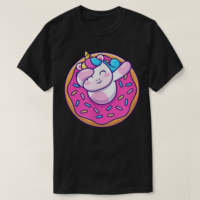 Unicorn Doughnut Doughnut Magical Unicorns Magic F T-Shirt (Design Front)