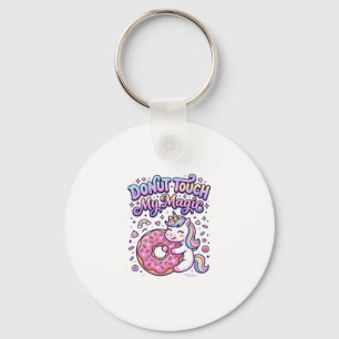 Unicorn Doughnut Touch My Magic Gift Idea Sticker Keychain