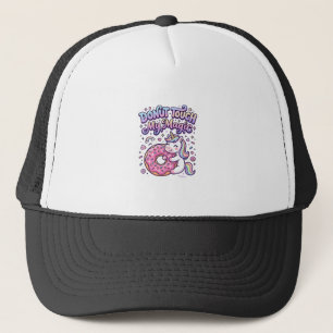 Unicorn Doughnut Touch My Magic Gift Idea Sticker  Trucker Hat