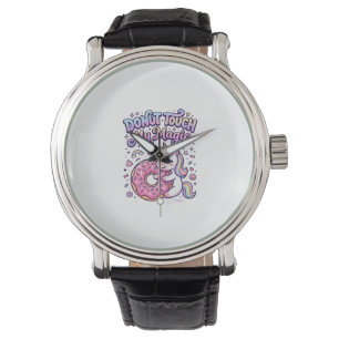Unicorn Doughnut Touch My Magic Gift Idea Sticker Watch