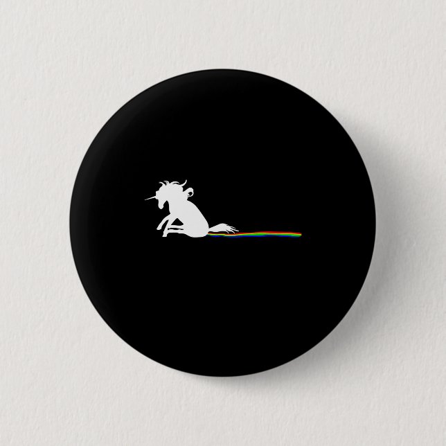 Unicorn Dragging Rainbows Funny Adult S  2 Inch Round Button (Front)