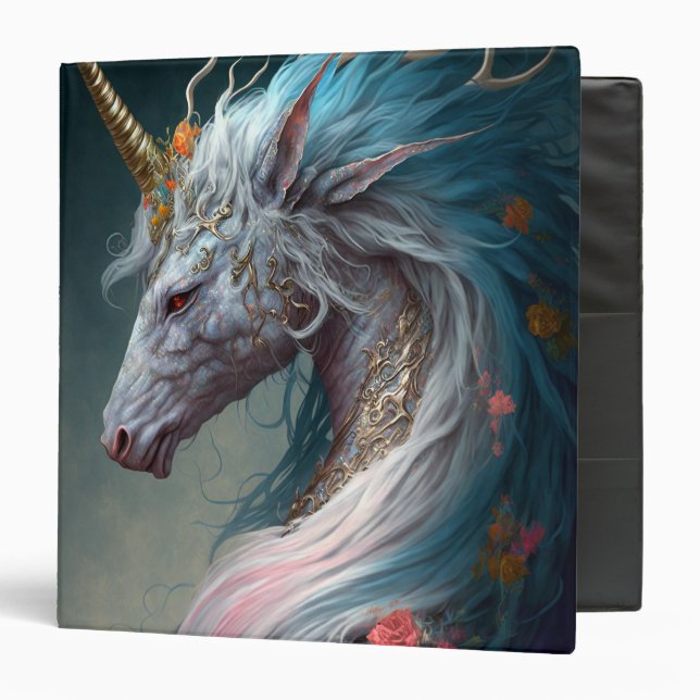 Unicorn Dragon Fantasy Art Binder (Front/Inside)