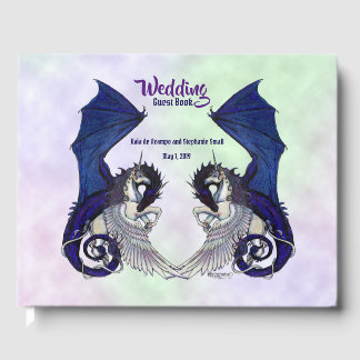 Unicorn Dragon Guest Book Custom Name Title Sub
