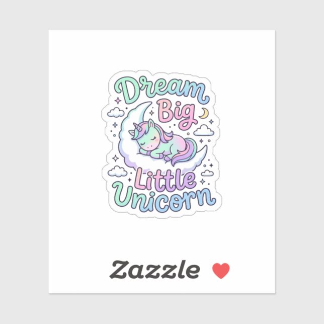 Unicorn Dream Big Little Unicorn Gift Idea Vector  (Sheet)