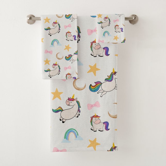 Unicorn Dreams Bath Towel Set (v.1) (Insitu)