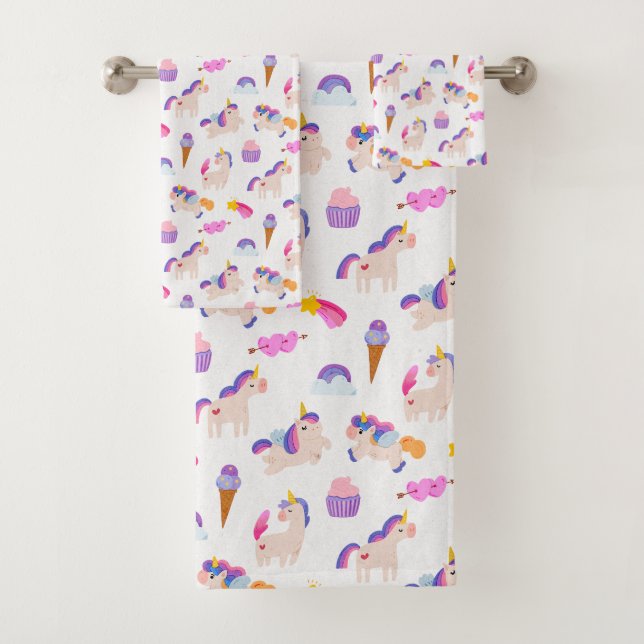 Unicorn Dreams Bath Towel Set (v.2) (Insitu)