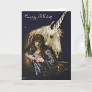 Unicorn Dreams Happy Birthday Card