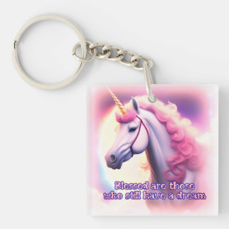 Unicorn dreams keychain