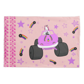Unicorn Driving Monster Truck Pillowcase