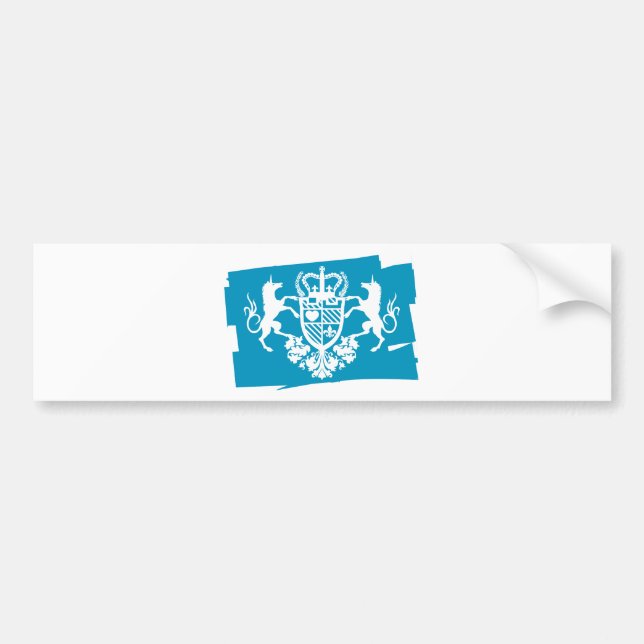 Unicorn_Emblem Bumper Sticker (Front)