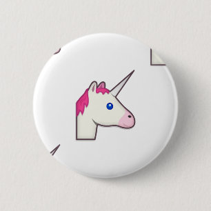 unicorn emoji 2 inch round button