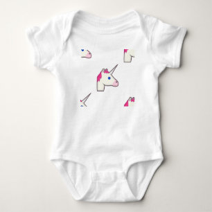 unicorn emoji baby bodysuit