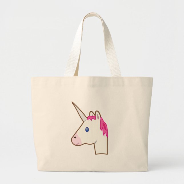 Unicorn emoji large tote bag (Front)