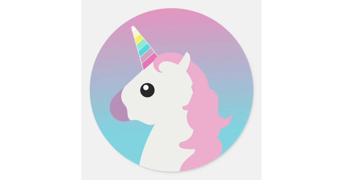 Unicorn Emoji Ombre Stickers Zazzle ca Unicorn Emoji Ombre Stickers Zazzle ca