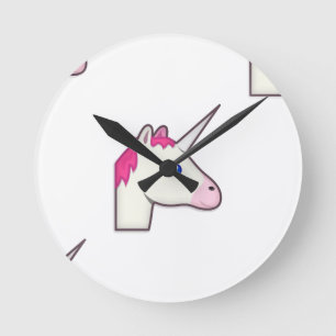 unicorn emoji round clock