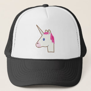 Unicorn emoji trucker hat