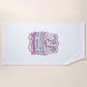 Unicorn Emotionally Attached to Unicorns Original Beach Towel