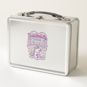 Unicorn Emotionally Attached to Unicorns Original Metal Lunch Box