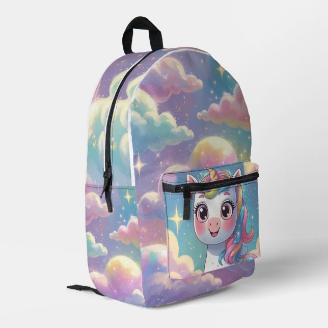Unicorn Energy" – Soft Magic Sparkle Backpack (Back Corner Left)