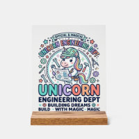 Unicorn Engineering Dept Bold Typography T-Shirt D