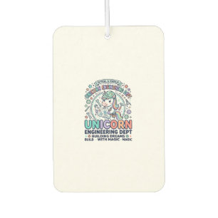 Unicorn Engineering Dept Bold Typography T-Shirt D Air Freshener