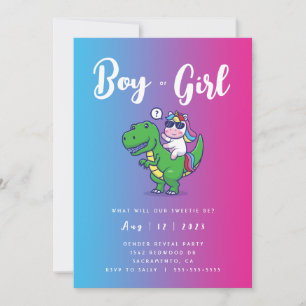 Unicorn et Dinosaure Genre Invitation à la révélat