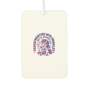 Unicorn Experimenting with Sparkles Commercial Cut Air Freshener