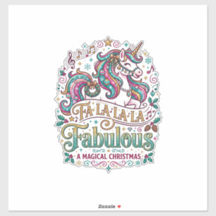 Unicorn Fa La La La Fabulous White Background Cute